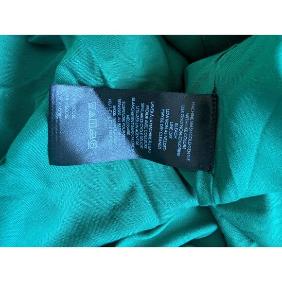 NWT By Anthropologie Sleeveless Chiffon Midi Dress Size S Green #ND454 - Picture 9 of 10